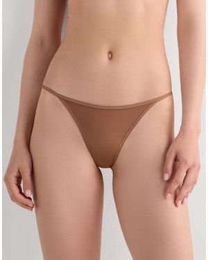 Intimissimi Microfibre G-String With Side Straps - Natural