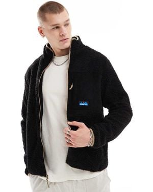Kavu Wayside Sherpa Zip Fleece Jacket - Black