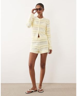 ASOS Stitch Short Co-Ord - Natural