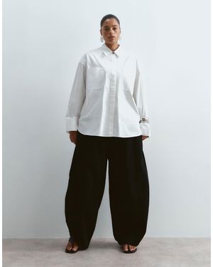 ARRANGE Curve Willa Elasticated Waist Drawstring Pants - White