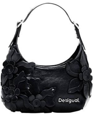 Desigual Kleine tasche mit blumenapplikationen - Schwarz