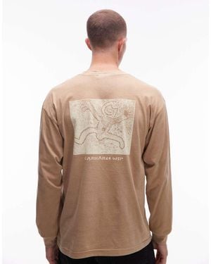 Carhartt Terrestrial Long Sleeve Relaxed Motif T-shirt - Brown