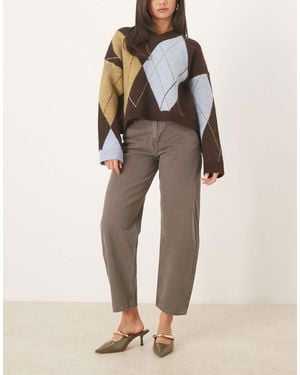 ASOS Slim Barrel Leg Jean - Natural