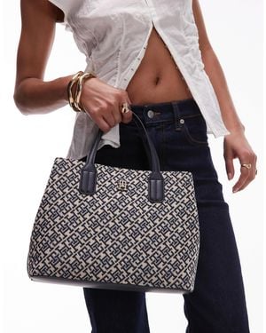 Tommy Hilfiger Jacquard Monogram Handbag - Multicolor