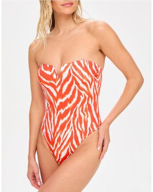 KBX Swim Print Essential Swimsuit - Orange