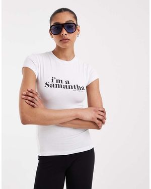 ASOS X 'sex And The City' Official Licence Baby Tee - Natural