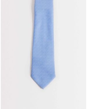 ASOS Greek Wave Texture Tie - Blue