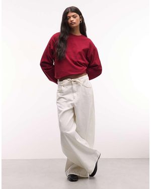 Weekday T-Shirt Oversize A Maniche Lunghe - Rosso