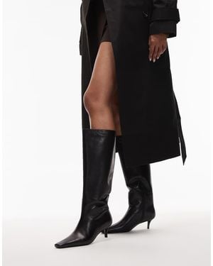 Tony Bianco Zuri Kitten Heel Boots - Black