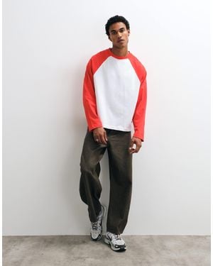 Collusion Boxy Raglan Tee - White