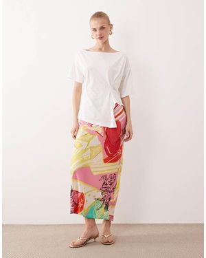Never Fully Dressed Dorris Satin Maxi Skirt - White