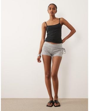 Mango Teen Tie Waist Denim Micro Short - Natural