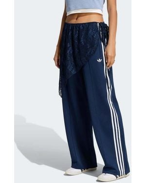 adidas Originals 2in1 Firebird Loose Track Trousers With Lace Skirt - Blue