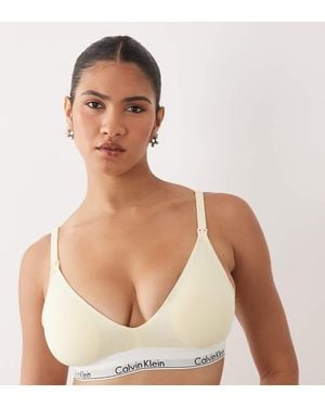 Calvin Klein Icon Cotton Modal Lightly Lined Maternity Bra - White