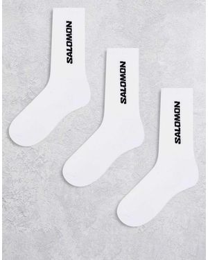 Salomon 3 Pack Of Everyday Unisex Crew Socks - Grey