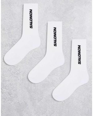 Salomon 3 Pack Of Everyday Unisex Crew Socks - Grey