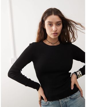 Noisy May Crew Neck Knitted Jumper - Black