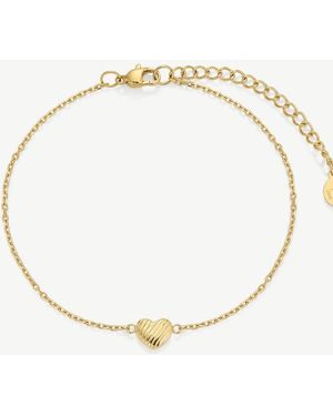 D.Louise D.Louise Dainty Waterproof Heart Bracelet - Natural