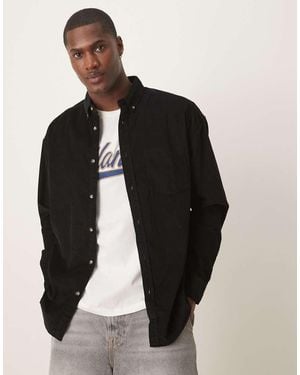 ASOS 90s Oversized Cord Shirt - Black