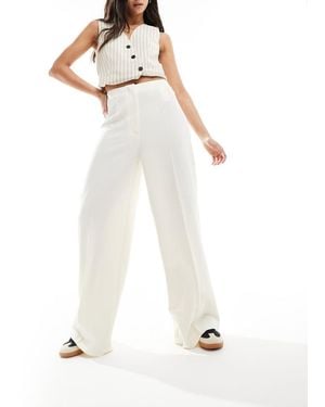 Pimkie Tailored Straight Leg Trouser - White