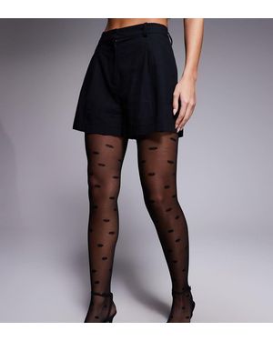 Kaiia Doorschijnende Panty Met Stippen - Zwart