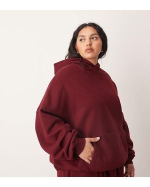 ARRANGE Curve Oversized Premium Heavy Weight Hoodie - Red