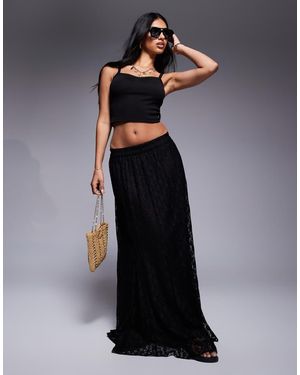 ASOS Full Lace Godet Maxi Skirt - Black