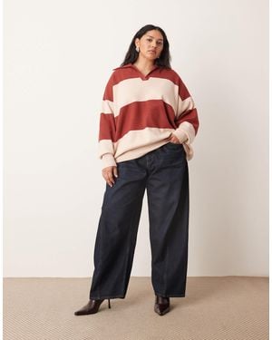 ARRANGE Curve Franklyn Seam Detail Barrel Jeans - Blue