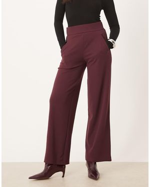 Jdy Wide Leg Tailored Trousers - Purple