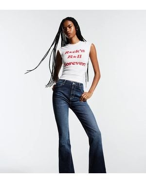 Bershka Tall Flared Jeans - Blue