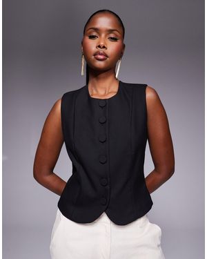 River Island High Neck Waistcoat - Blue