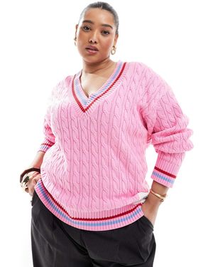 Renee Studio Renée studio plus – exklusiver strickpullover - Pink