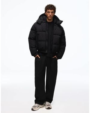 Bershka Puffer Jacket - Black