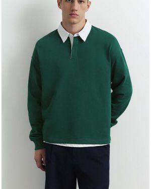 Pull&Bear Langärmliges polohemd - Grün