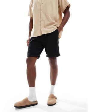Jack & Jones Chino Short With Turn Up - Black