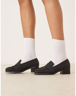 Raid Aarvi Square Toe Loafers - Black