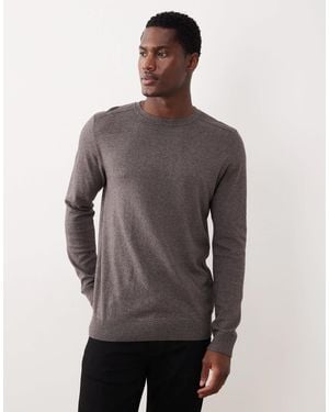 SELECTED Crew Neck Knit Sweater - Gray