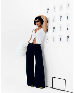 Levi's Middy wide-leg-jeans - Weiß