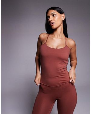 4505 Open Back Vest With Inner Bra - Red