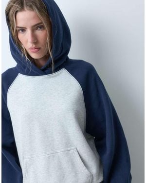 Hollister Oversized Raglan Hoodie - Blue