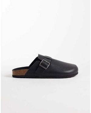 ASOS Mule Sandals With Cork Sole - Black