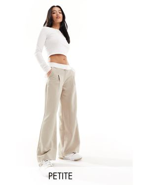 Miss Selfridge Pantalon à taille rabattue - taupe - Blanc