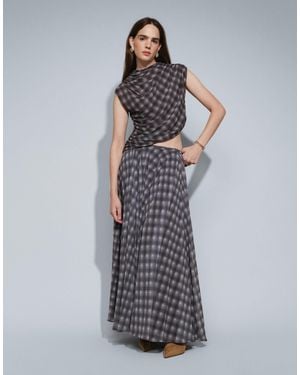 TOPSHOP Full Circle Chiffon Maxi Skirt - Purple