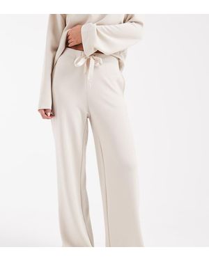 Vero Moda Super Soft Tie Waist Wide Leg Jogger Co-Ord - Natural