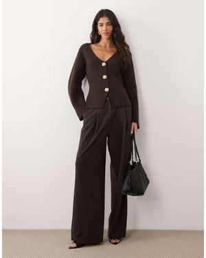 Mango Compact Gebreid Jack Met Gouden Knopen - Zwart