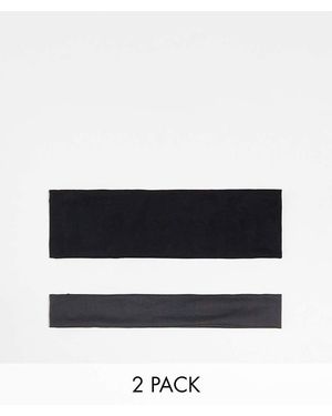 Pieces Set Van 2 Jersey Haarbanden - Wit