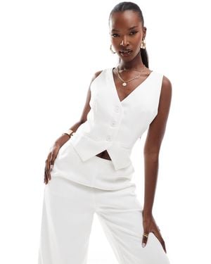 Kaiia – ärmelloser westen-jumpsuit - Weiß