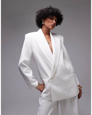 Mango Asymmetrische Oversized Blazer - Grijs