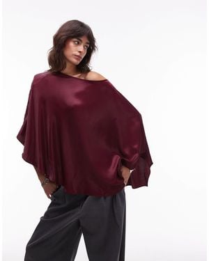 ASOS – drapiertes one-shoulder-oberteil - Rot