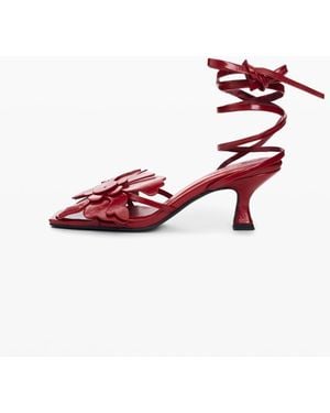Desigual Floral Appliqué Sandal - White